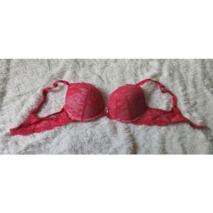 Victoria's secret dream angels lacey fuschia pink push up bra size 34B
